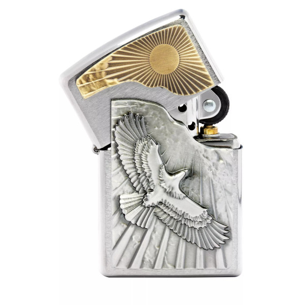 Запальничка бензинова Zippo Eagle sun-fly Emblem матовий хром (2003192) Запальничка бензинова Zippo Eagle sun-fly Emblem матовий хром (2003192)