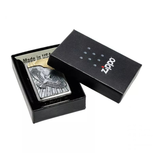 Запальничка бензинова Zippo Eagle sun-fly Emblem матовий хром (2003192) Запальничка бензинова Zippo Eagle sun-fly Emblem матовий хром (2003192)