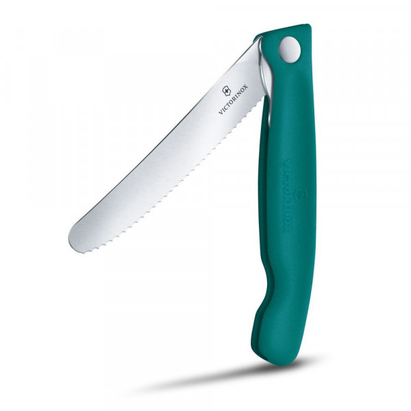 Складаний ніж для пікніка Victorinox Swiss Classic 11см хвил зел 6.7834.FC1