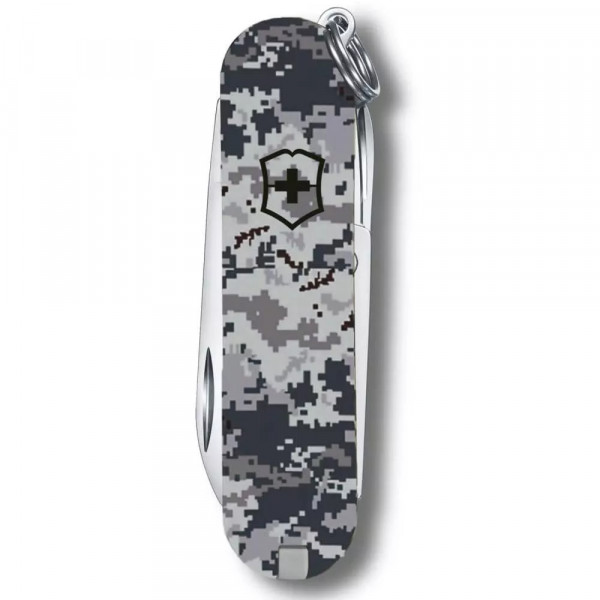 Ніж брелок Victorinox 58мм CLASSIC SD ARMY 2 шари 7 функцій Піксель синій (0.6223.3_W3942pw)