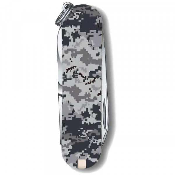 Ніж брелок Victorinox 58мм CLASSIC SD ARMY 2 шари 7 функцій Піксель синій (0.6223.3_W3942pw)