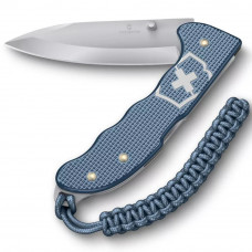 Ніж складаний 136мм Victorinox Evoke Alox Glacial Blue0 4функції ріфлений паракорд Блакитний  (0.9415.L26)