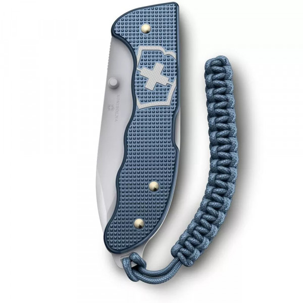 Ніж складаний 136мм Victorinox Evoke Alox Glacial Blue0 4функції ріфлений паракорд Блакитний (0.9415.L26) Ніж складаний 136мм Victorinox Evoke Alox Glacial Blue0 4функції ріфлений паракорд Блакитний (0.9415.L26)