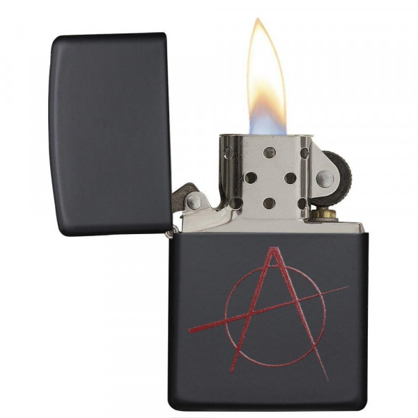 Запальничка Zippo (Зіппо) BLACK MATTE ANARCHY 20842