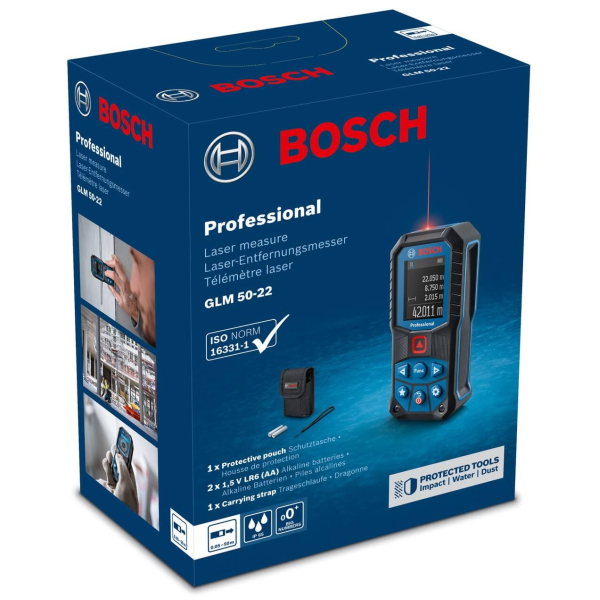 Лазерний далекомір Bosch Professional GLM 50-22 з чохлом 0601072S00
