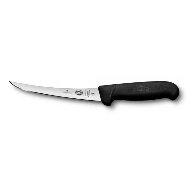 Кухонний ніж обвалочний Victorinox Fibrox Boning Super Flexible 15 см Чорний (5.6663.15)