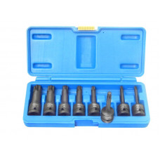 Набір головок-біт TORX ударних 8пр. 1/2" (T30, Т40, Т45, Т50, Т55, Т60, Т70, 80) в кейсі Forsage F-4088MPB
