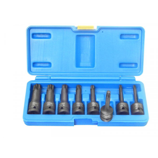Набір головок-біт TORX ударних 8пр. 1/2" (T30, Т40, Т45, Т50, Т55, Т60, Т70, 80) в кейсі Forsage F-4088MPB