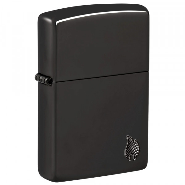 Запальничка Zippo (Зіппо) Armor® High Polish Black Flame Design 46402
