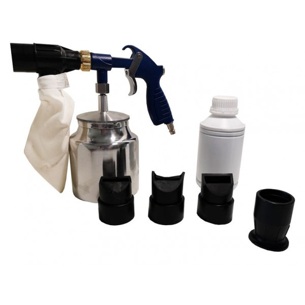 Пістолет піскоструминний пневматичний зі змінними насадками і піском (бачок-1л, сопло-3.2, тиск 6-8)