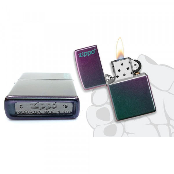 Запальничка Zippo (Зіппо) Reg Iridescent Matte Logo 49146ZL Запальничка Zippo (Зіппо) Reg Iridescent Matte Logo 49146ZL
