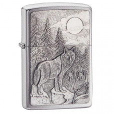 Запальничка  бензинова Zippo Classic Brushed Chrome Timberwolves, хром  (20855)