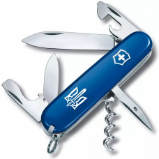 Складаний ніж 91 мм Victorinox Spartan Ukraine 2 шари 12 функцій Трезубец ОУН глянцевий Синій (1.3603.2_T0300u)