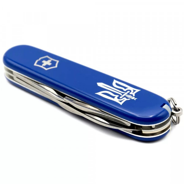 Складаний ніж 91 мм Victorinox Spartan Ukraine 2 шари 12 функцій Трезубец ОУН глянцевий Синій (1.3603.2_T0300u) Складаний ніж 91 мм Victorinox Spartan Ukraine 2 шари 12 функцій Трезубец ОУН глянцевий Синій (1.3603.2_T0300u)