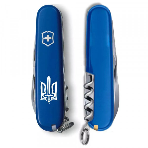 Складаний ніж 91 мм Victorinox Spartan Ukraine 2 шари 12 функцій Трезубец ОУН глянцевий Синій (1.3603.2_T0300u) Складаний ніж 91 мм Victorinox Spartan Ukraine 2 шари 12 функцій Трезубец ОУН глянцевий Синій (1.3603.2_T0300u)