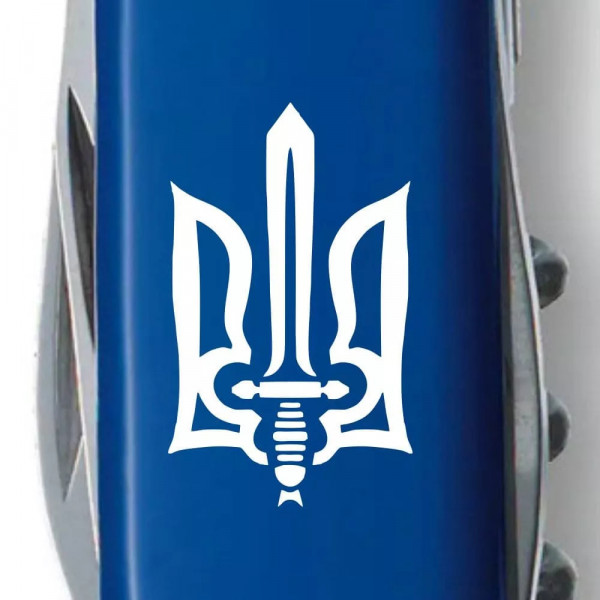 Складаний ніж 91 мм Victorinox Spartan Ukraine 2 шари 12 функцій Трезубец ОУН глянцевий Синій (1.3603.2_T0300u) Складаний ніж 91 мм Victorinox Spartan Ukraine 2 шари 12 функцій Трезубец ОУН глянцевий Синій (1.3603.2_T0300u)