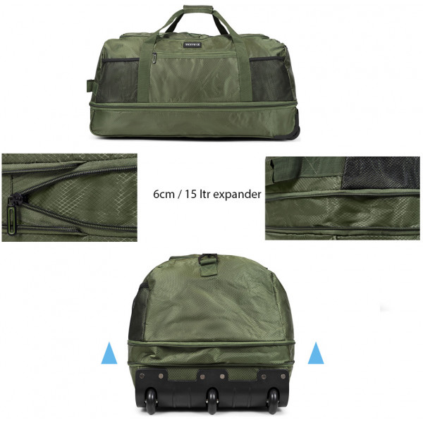 Сумка дорожня на колесах TravelZ Wheelbag Doubleloader foldable green 80(95)L  (603097) (931070)