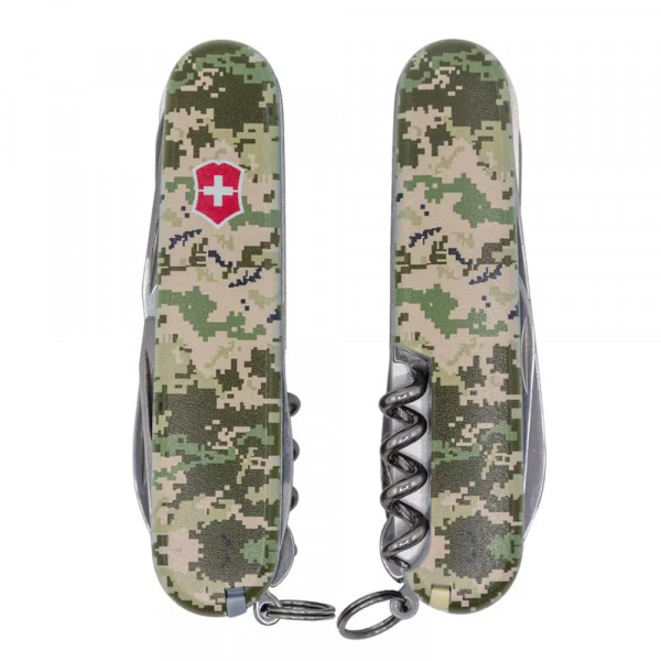 Багатофункціональний складаний ніж 91 мм Victorinox Huntsman Army 4 шари, 15 функцій Піксель з червоним лого (1.3713.3.W3941p) Багатофункціональний складаний ніж 91 мм Victorinox Huntsman Army 4 шари, 15 функцій Піксель з червоним лого (1.3713.3.W3941p)