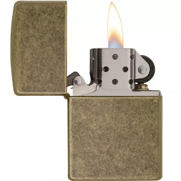 Запальничка бензинова ZIPPO FLAT BTM ANTIQUE BRASS (201 FB) Запальничка бензинова ZIPPO FLAT BTM ANTIQUE BRASS (201 FB)