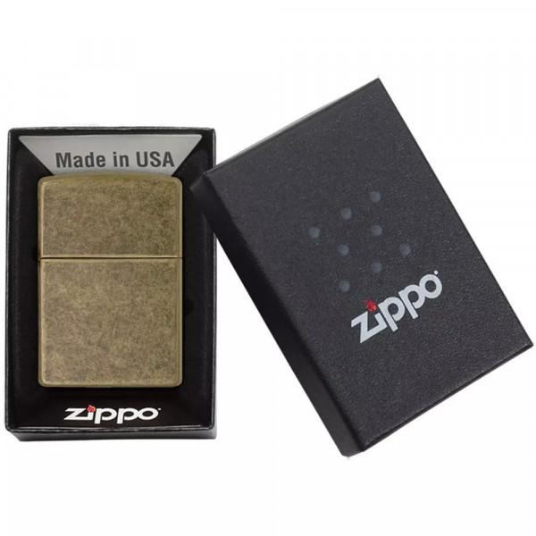 Запальничка бензинова ZIPPO FLAT BTM ANTIQUE BRASS (201 FB) Запальничка бензинова ZIPPO FLAT BTM ANTIQUE BRASS (201 FB)
