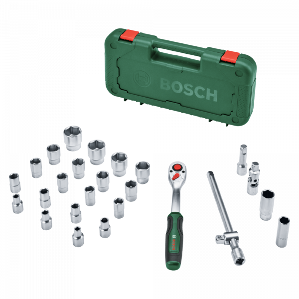 Набір із тріскачкою BOSCH 1/2", 25 шт. (1600A02Z9F)