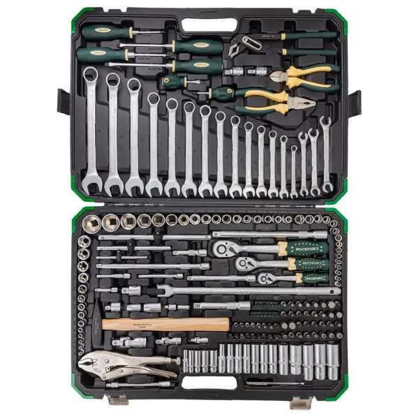 Набір інструментів 180+2пр. 1/4", 3/8", 1/2" (6гр., 12гр.) Rockforce RF-41802+2