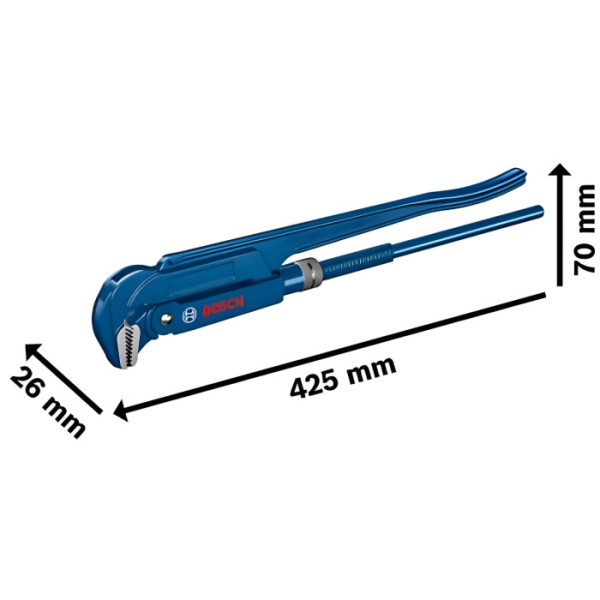 Кутовий трубний ключ Bosch 90° 420 мм 1600A02W3V