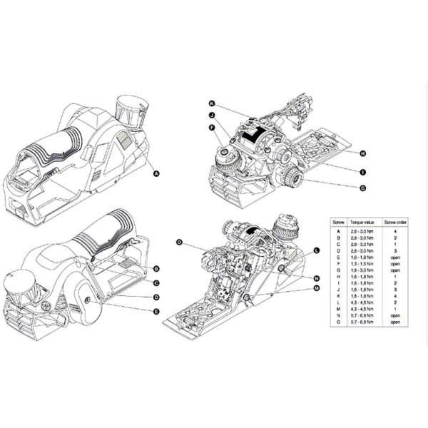 Рубанок акумуляторний Bosch Professional GHO 12V-20, без акб та з/п 06015A7000