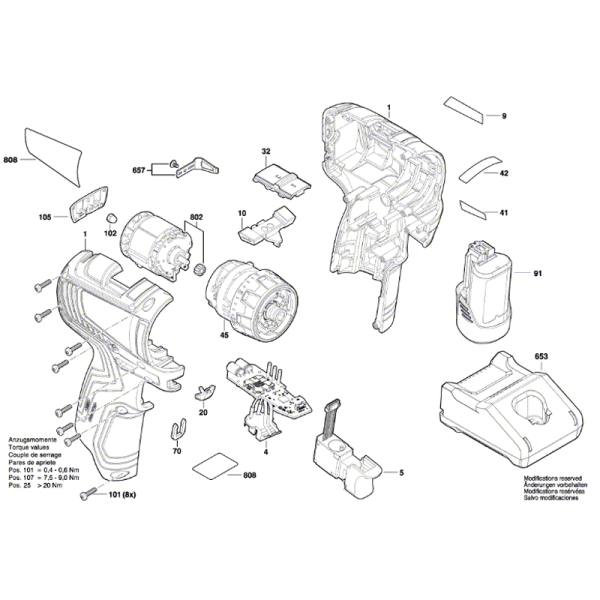 Безщітковий акумуляторний дриль-шурупокрут Bosch Professional GSR 12V-35 FC в L-Boxx 102 із 4 адаптерами, без акб та з/п 06019H3003