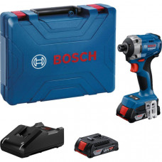 Акумуляторний ударний гайкокрут Bosch Professional GDR 18V-215 з 2 акб GBA 18V 2 Ah та з/п GAL 18V-20, в кейсі 06019N2022
