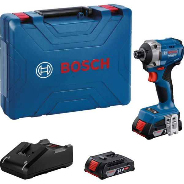 Акумуляторний ударний гайковерт BOSCH GDR 18V-215 в чемодане (06019N2022) (2х2Ач аку та зп)