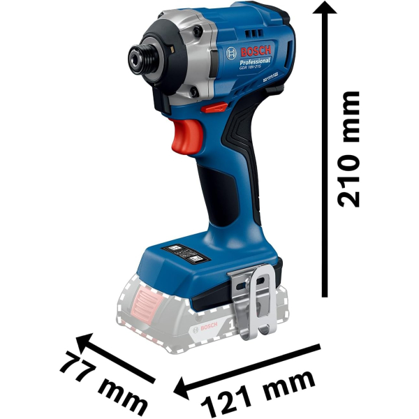 Акумуляторний ударний гайковерт BOSCH GDR 18V-215 в чемодане (06019N2022) (2х2Ач аку та зп)