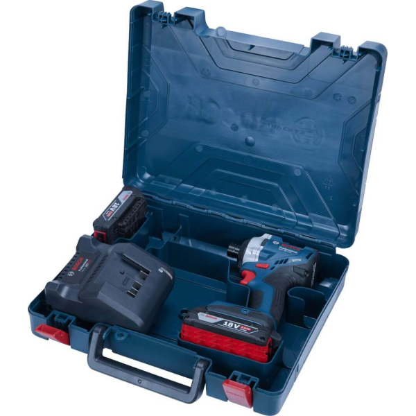 Акумуляторний ударний гайковерт BOSCH GDR 18V-215 в чемодане (06019N2022) (2х2Ач аку та зп)