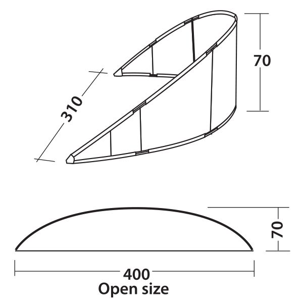 Тент пляжний Easy Camp Beach Windscreen Surf Ocean Blue (120301) (928886)