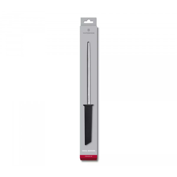 Сталевий мусат 36 см Victorinox Swiss Modern Honing Steel довжина робочої частини 22 см, середньо-дрібна насічка, чорний (7.8306) Сталевий мусат 36 см Victorinox Swiss Modern Honing Steel довжина робочої частини 22 см, середньо-дрібна насічка, чорний (7.8306)