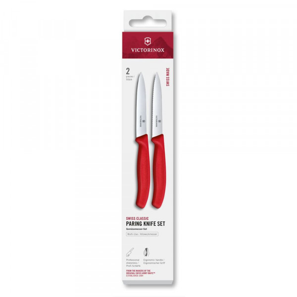 Набір ножів для чищення овочів Victorinox Swiss Classic 2 ножа черв 6.7791.2C1