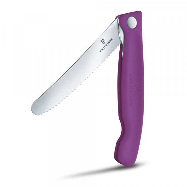 Складаний ніж для пікніка Victorinox Swiss Classic 11см хвил фіол 6.7835.FC1