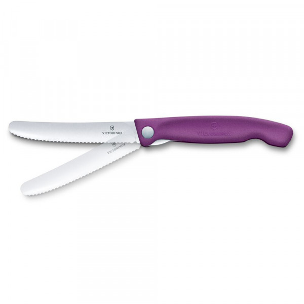 Складаний ніж для пікніка Victorinox Swiss Classic 11см хвил фіол 6.7835.FC1
