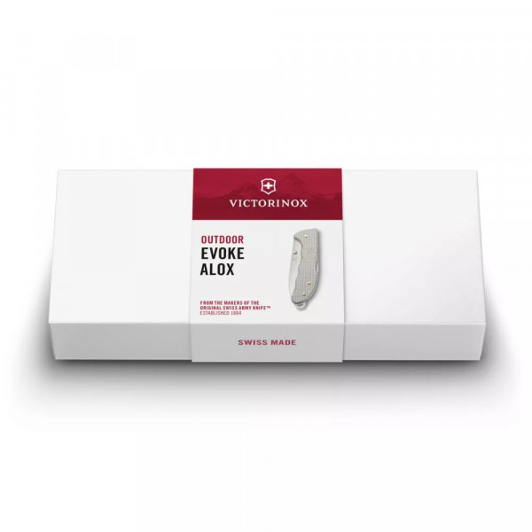 Складаний ніж 136мм Victorinox EVOKE Alox 4 функції блокування кліп Сріблястий (0.9411.D26) Складаний ніж 136мм Victorinox EVOKE Alox 4 функції блокування кліп Сріблястий (0.9411.D26)