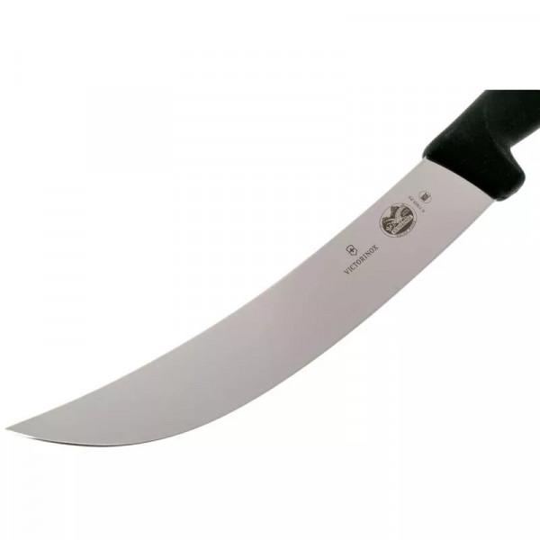Обробний ніж м'ясника 25 см Victorinox Fibrox Cimeter Steak лезо зігнуте гладке Чорний (5.7303.25) Обробний ніж м'ясника 25 см Victorinox Fibrox Cimeter Steak лезо зігнуте гладке Чорний (5.7303.25)