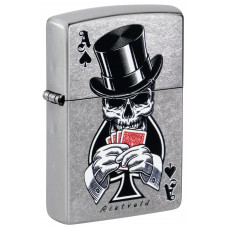 Запальничка бензиновая ZIPPO Rietveld® Ace of Spades Design Street Chrome Сірий (47112)