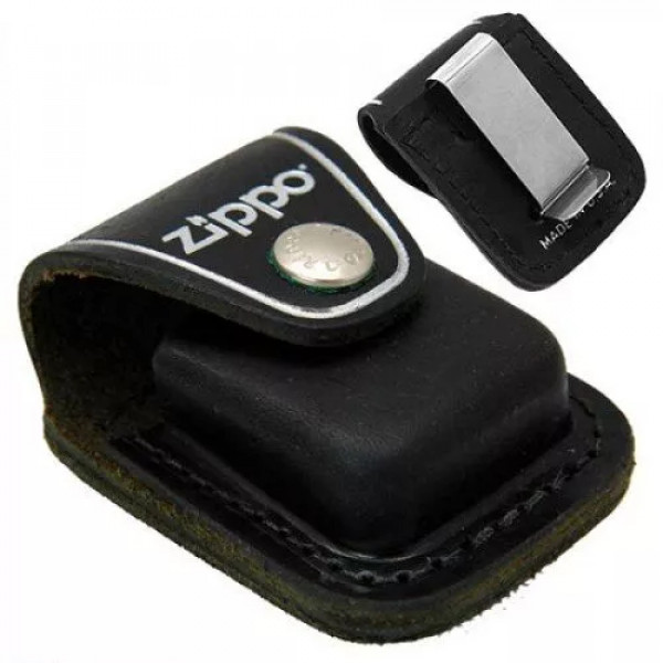 Чохол з кліпсою LPCBK для запальнички  ZIPPO шкіра Чорний (67012)