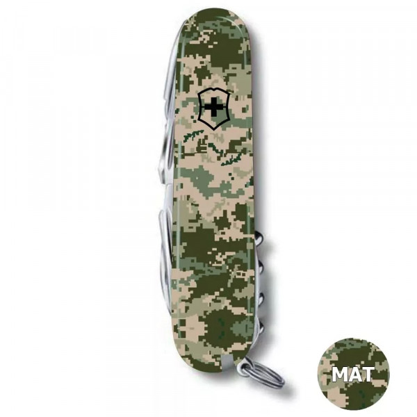 Складаний ніж 91 мм Victorinox SWISSCHAMP ARMY 8 шарів 33 функції матовий Піксель (1.6795.3.W3940p)