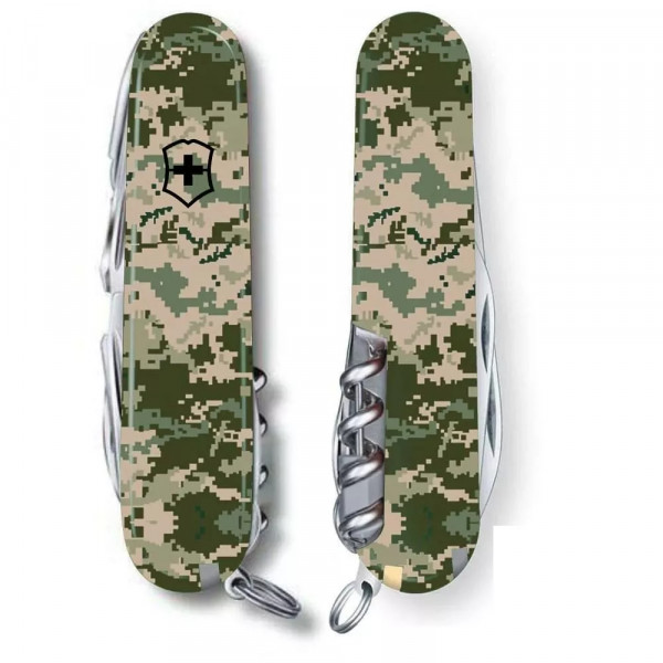 Складаний ніж 91 мм Victorinox SWISSCHAMP ARMY 8 шарів 33 функції матовий Піксель (1.6795.3.W3940p)