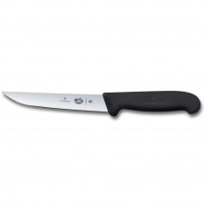 Ніж кухонний обробний 15 см Victorinox Fibrox Carving з прямим лезом і гладкою кромкою Чорний (5.2803.15)