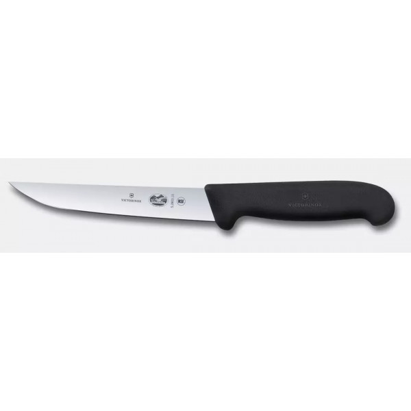 Ніж кухонний обробний 15 см Victorinox Fibrox Carving з прямим лезом і гладкою кромкою Чорний (5.2803.15) Ніж кухонний обробний 15 см Victorinox Fibrox Carving з прямим лезом і гладкою кромкою Чорний (5.2803.15)