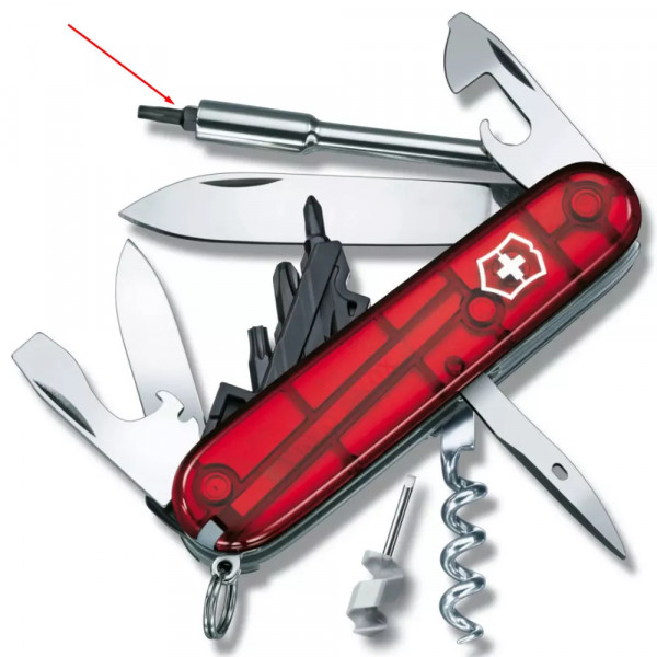 Насадка-біта двостороння для Swisschamp/Cybertool Victorinox Slotted 3 mm / Slotted 4 mm Чорний (A.7680.13.10) Насадка-біта двостороння для Swisschamp/Cybertool Victorinox Slotted 3 mm / Slotted 4 mm Чорний (A.7680.13.10)