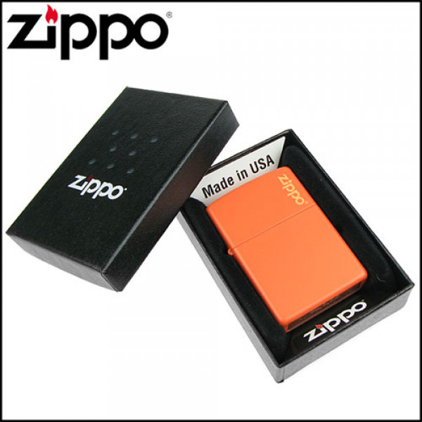 Запальничка Zippo (Зіппо) ORANGE MATTE w/ZIPPO LOGO 231ZL Запальничка Zippo (Зіппо) ORANGE MATTE w/ZIPPO LOGO 231ZL