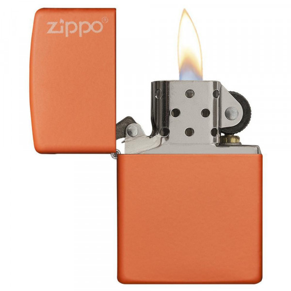 Запальничка Zippo (Зіппо) ORANGE MATTE w/ZIPPO LOGO 231ZL Запальничка Zippo (Зіппо) ORANGE MATTE w/ZIPPO LOGO 231ZL
