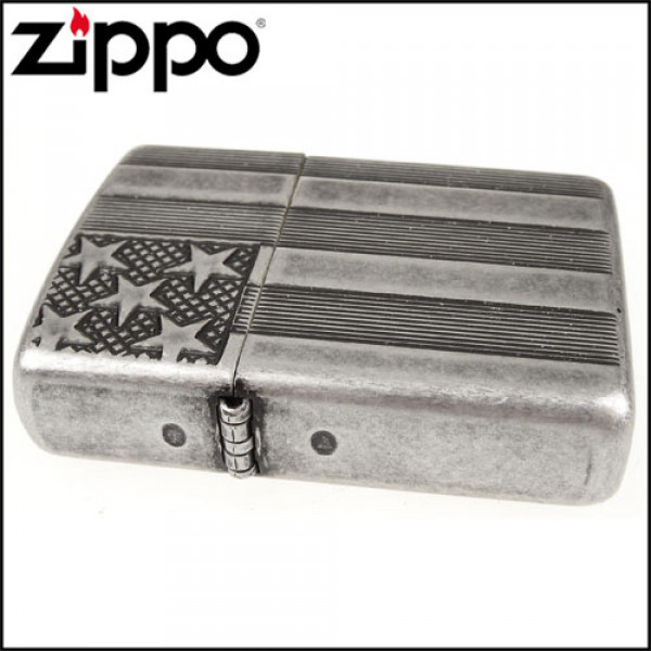 Запальничка Zippo (Зіппо) Armor® U.S.Flag Antq Silver 28974 Запальничка Zippo (Зіппо) Armor® U.S.Flag Antq Silver 28974